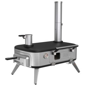 vera  Pizza Oven. Outdoor. Wood - Charcoal - Pellet Fired Pizza Oven. Rotating Handle and Temperature Gauge. Portable with Folding Legs for Easy Storage