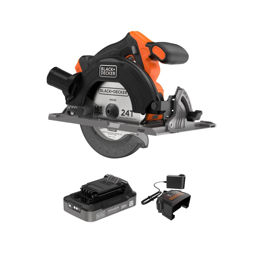 20V MAX* POWERCONNECT Cordless Brushless 6-1/2 in. Circular Saw Kit (Battery & Charger Included)